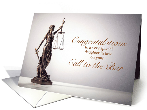 Daughter in Law Call to the Bar with Lady Justice card (1800268)