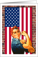Rosie the Riveter Labor Day with You Did It Now Enjoy card