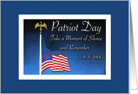 Patriot Day 9 11 Remembrance with Flowing Flag and Eagle card