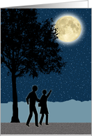 Chuseok, Admire the Moon, Couple in the Moon Light card