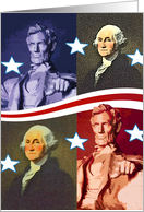 Presidents’ Day with Abe Lincoln and George Washington Montage card