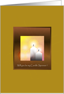 will you be my candle sponsor?, Lit Candles card