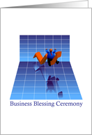 invitation, business blessing ceremony, chart card