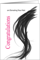 Congratulations On donating your hair card