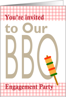 You’re invited to our BBQ engagement party card