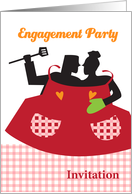 engagement party invitaion, BBQ theme card
