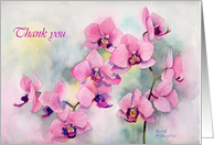 Thank you bridesmaid orchid card