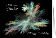 Grandson Happy Birthday - General - Fractal Abstract Spray card