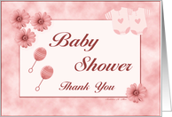Baby Shower / Thank You / Girl card