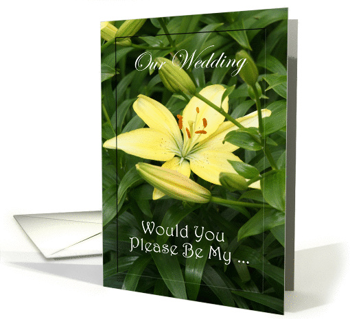 Invitation ~ Wedding / Bridal Attendants / Be My ~ Yellow... (850682)