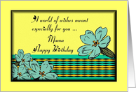 Happy Birthday / Mama / Primroses and Text card