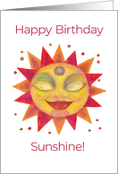 Happy Birthday Simple Smiling Sunshine card