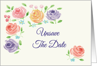 Unsave The Date Wedding Postponement due to Coronavirus card