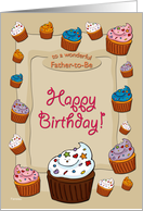 Happy Birthday Cupcakes - for Father-to-be card