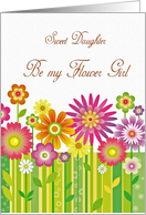 Be my Flower Girl Daughter Flowers Multi Color card