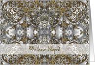 We Have Eloped, Scroll Gold Silver card