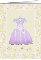 Flower Girl Invitation -Daughter - Dress and Flowers card