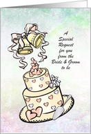 Invitation - Wedding - Cake Cutter Request card