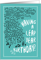 Leap Year Birthday Rabbits card