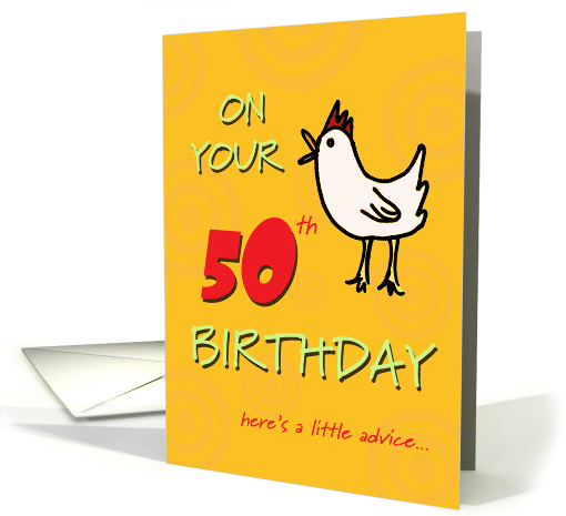 Spring Chicken 50th Birthday card (579003)