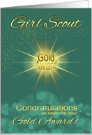 Girl Scout Gold Award Congratulations Card