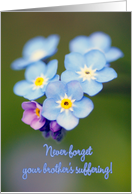 Masonic Remembrance Day - Wood Forget-me-not card