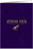 business thank you for helping us grow - stylish purple card