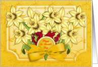 St.David’s Day Greeting Card With Daffodils card