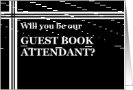 Be our Guest Book Attendant card
