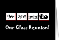 Class Reunion Invitation card