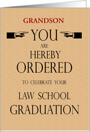Grandson Law School Graduation Congratulations Custom Relation card