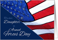 Daughter Armed Forces Day Flag of the United States Patriotic card