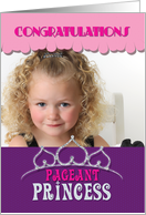 Pageant Princess Congratulations Winner Tiara in Purple Photo Card
