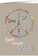 Braces On Congratulations - Peace Sign Smile Enjoy your Braces card