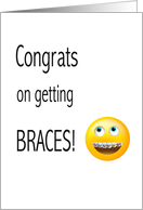 Getting Braces Emoji Congratulations Text Message card