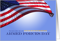 Armed Forces Day Invitation to Honor Service Members American Flag card