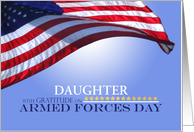 Daughter Custom Armed Forces Day Honor Service Members American card