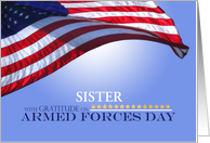 Sister Custom Armed Forces Day Honor Service Members American card