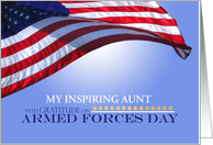 Aunt Custom Armed Forces Day Honor Service Members American card