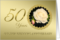Golden Wedding Anniversary Invitation 50 years Roses card
