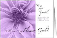 Niece-Will you be my Flower Girl? card