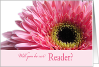 Will you be our Reader? card