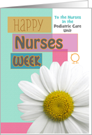 Custom text Nurses Week All Nurses in Unit/Ward Daisy Scrapbook Modern card