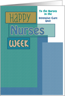 Nurses Week All Nurses in Unit/Ward Custom text Blue Scrapbook Look card