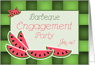 Engagement Party Invitation Barbeque Theme Watermelon card