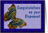 Congrats On Eloping Enamel Butterfly card