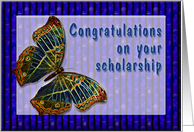 Congrats On your scholarship Enamel Butterfly card