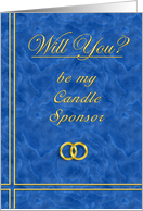 Please Be My Candle Sponsor card