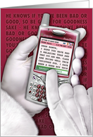 Texting Santa card