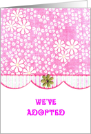 Adopted Baby Girl Announcement card
